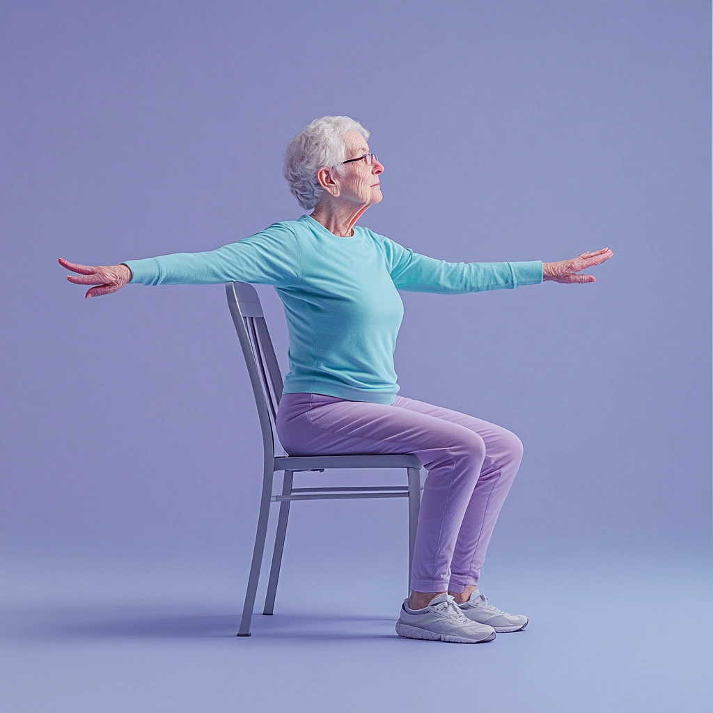 Вправа на стільці для покращення гнучкості